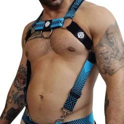 Breedwell Harnais-Harnais Body Futura Turquoise - Noir