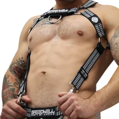 Breedwell Harnais-Harnais Body Hybred Noir - Gris