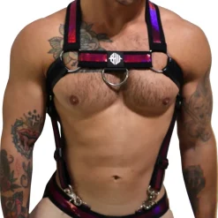 Breedwell Harnais-Harnais Body Illuminator Rose Fluo