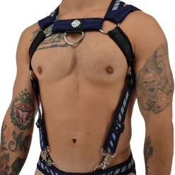 Breedwell Harnais-Harnais Body Mister Luxe Bleu Marine