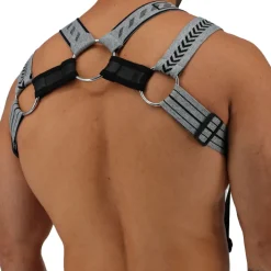 Breedwell Harnais-Harnais Body Mister Luxe Gris Chiné