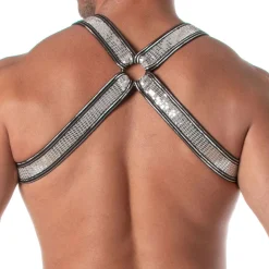 TOF Paris Harnais-Harnais Bulldog Glitter Argent