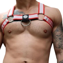 Breedwell Harnais-Harnais Bulldog Groove Rouge