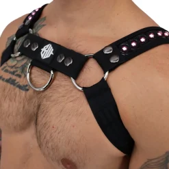 Breedwell Harnais-Harnais Bulldog LED Prismaglow Noir