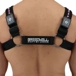 Breedwell Harnais-Harnais Bulldog LED Prismaglow Noir