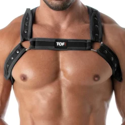 TOF Paris Harnais-Harnais Bulldog Neoprene Noir