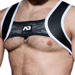 AD Fetish Harnais-Harnais Carabiner Noir - Blanc