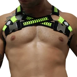 Breedwell Harnais-Harnais Circuit Daycrawler Noir - Jaune Fluo