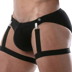 TOF Paris Accessoires Sexy-Harnais de Cuisse Circuit Noir (pour une jambe)