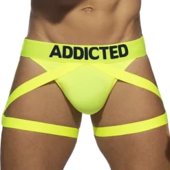 AD Fetish Accessoires Sexy-Harnais de Cuisse Neon Jaune Fluo