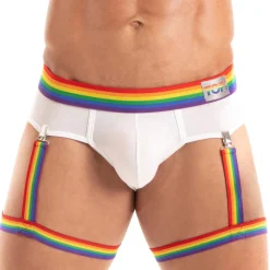 TOF Paris Accessoires Sexy-Harnais de Cuisse Pride Arc-en-Ciel