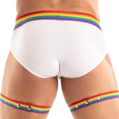 TOF Paris Accessoires Sexy-Harnais de Cuisse Pride Arc-en-Ciel