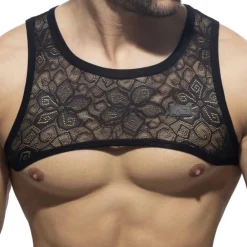 Addicted Harnais-Harnais Dentelle Florale Noir
