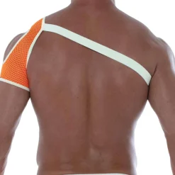 TOF Paris Harnais-Harnais d'Epaule Neon Mesh Orange Fluo