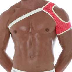 TOF Paris Harnais-Harnais d'Epaule Neon Mesh Rose Fluo