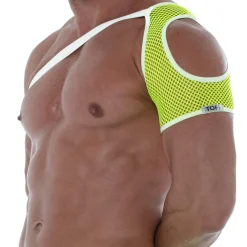 TOF Paris Harnais-Harnais d'Epaule Neon Mesh Jaune Fluo