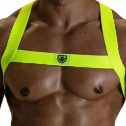 TOF Paris Harnais-Harnais Elastique Fetish Jaune Fluo