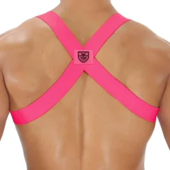 TOF Paris Harnais-Harnais Elastique Party Boy Rose Fluo