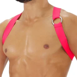 TOF Paris Harnais-Harnais Elastique Party Boy Rose Fluo
