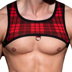 AD Fetish Harnais-Harnais Laddie Ring Rouge