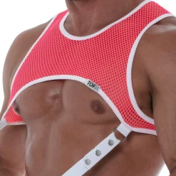 TOF Paris Harnais-Harnais Neon Mesh Rose Fluo