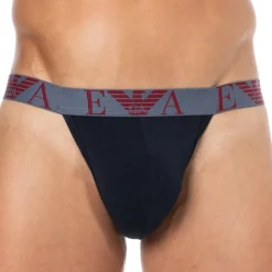 Emporio Armani Jockstraps-Jock Strap Bold Monogram Coton Marine - Rhubarbe