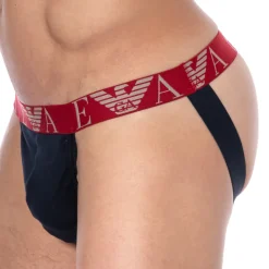 Emporio Armani Jockstraps-Jock Strap Bold Monogram Coton Marine