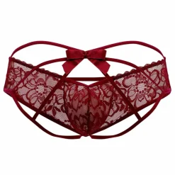 CandyMan Jockstraps-Jock Strap Bow Bordeaux