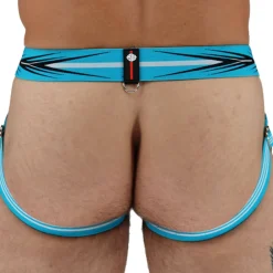 Breedwell Jockstraps-Jock Strap Circuit Breaker Bleu Turquoise - Noir