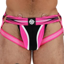 Breedwell Jockstraps-Jock Strap Circuit Breaker Rose Fluo - Noir
