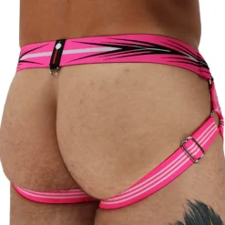 Breedwell Jockstraps-Jock Strap Circuit Breaker Rose Fluo - Noir