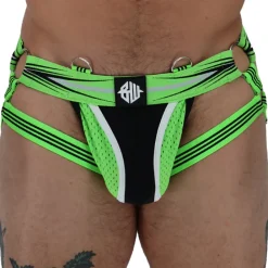 Breedwell Jockstraps-Jock Strap Circuit Breaker Vert Fluo - Noir