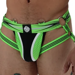 Breedwell Jockstraps-Jock Strap Circuit Breaker Vert Fluo - Noir