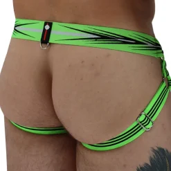 Breedwell Jockstraps-Jock Strap Circuit Breaker Vert Fluo - Noir