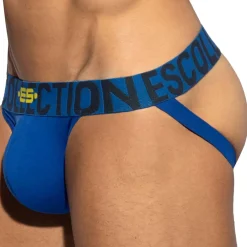 ES Collection Jockstraps-Jock Strap Coton 7 Days 3.0 Bleu Roi
