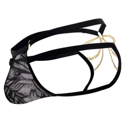 CandyMan Jockstraps-Jock Strap Dentelle et Chaînette Noir