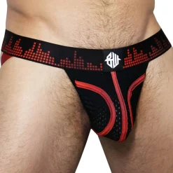 Breedwell Jockstraps-Jock Strap Equalizer Noir - Rouge