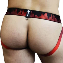Breedwell Jockstraps-Jock Strap Equalizer Noir - Rouge