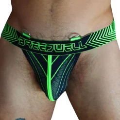 Breedwell Jockstraps-Jock Strap Futura Vert Fluo - Noir