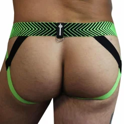 Breedwell Jockstraps-Jock Strap Futura Vert Fluo - Noir