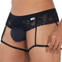 CandyMan Jockstraps-Jock Strap Jarretière Dentelle Noir
