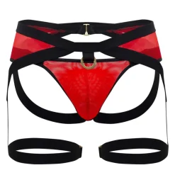 CandyMan Jockstraps-Jock Strap Jarretière Rouge