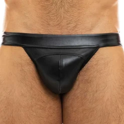 Modus Vivendi Jockstraps-Jock Strap Leather Simili-Cuir Noir