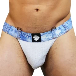 Breedwell Jockstraps-Jock Strap Loaded Denim Blanc