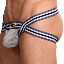 Marcuse Jockstraps|Sous-Vêtements Push Up-Jock Strap Marche Gris Chiné