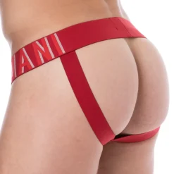 Emporio Armani Jockstraps-Jock Strap Megalogo Coton Rouge