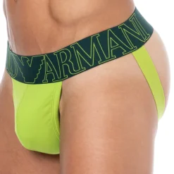 Emporio Armani Jockstraps-Jock Strap Megalogo Coton Citron Vert