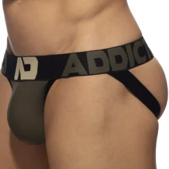 Addicted Jockstraps|Sous-Vêtements Push Up-Jock Strap Naked Feeling Push Up Kaki