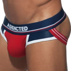 Addicted Jockstraps|Sous-Vêtements Push Up-Jock Strap Push Up Sport Rouge