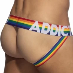 Addicted Jockstraps-Jock Strap Rainbow Net Noir